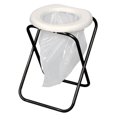 collapsible potty chair with disposable bag